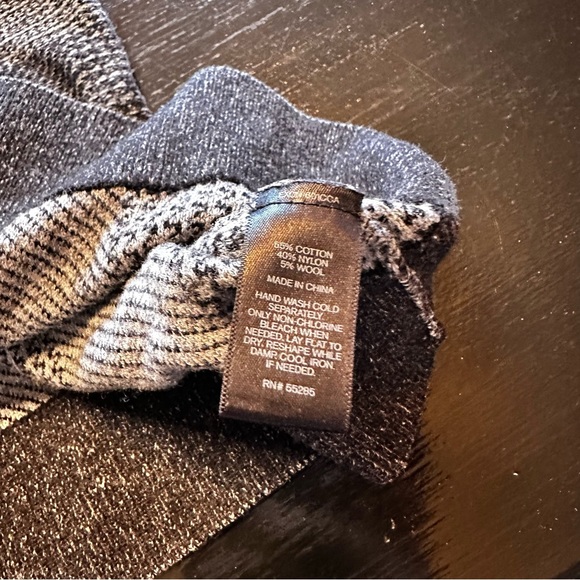 Gray XXL Crewneck Sweater Wool Blend Short Wide Dad Grandpa - Picture 6 of 8